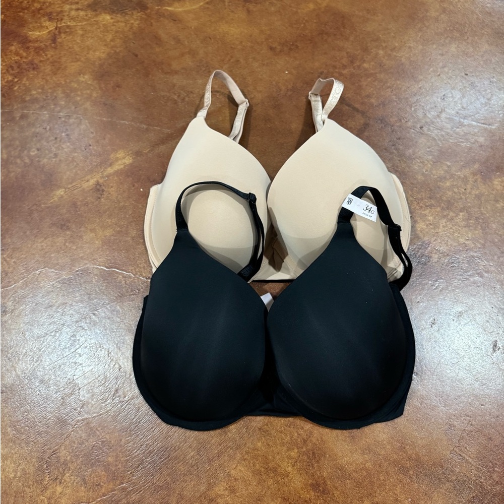 NWOT Victoria's Secret Black and Tan Full-Coverage Bras